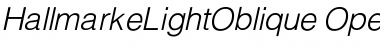Hallmarke LightOblique Font