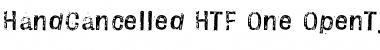 HandCancelled HTF-One Font