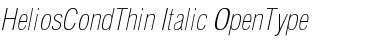 HeliosCondThin Italic Font