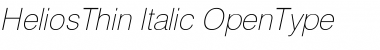 HeliosThin Italic Font
