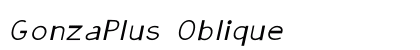 GonzaPlus Oblique Font GonzaPlus Oblique Font Preview