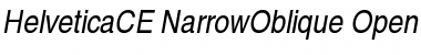 Helvetica CE Narrow Oblique Font