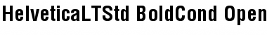 Helvetica LT Std Bold Condensed Font