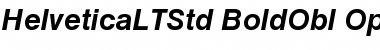 Helvetica LT Std Bold Oblique Font