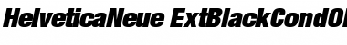 Helvetica Neue 107 Extra Black Cond Oblique Font
