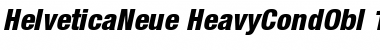 Helvetica Neue 87 Heavy Condensed Oblique