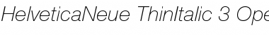 Helvetica Neue 36 Thin Italic