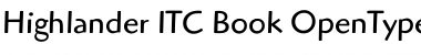 Highlander ITC Book Regular Font