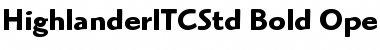 Highlander ITC Std Bold Font