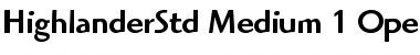 ITC Highlander Std Medium Font