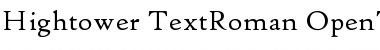 Hightower TextRoman Font