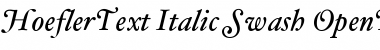 HoeflerText-Italic-Swash Regular Font