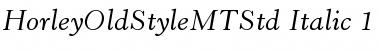 Horley Old Style MT Std Italic Font