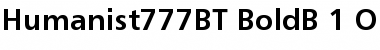 Humanist 777 Bold Font