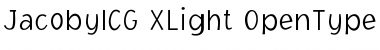 JacobyICG XLight Font