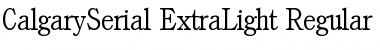 CalgarySerial-ExtraLight Regular Font