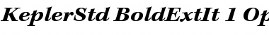 Kepler Std Bold Extended Italic Font
