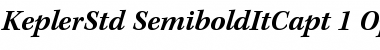 Kepler Std Semibold Italic Caption Font
