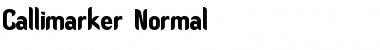 Callimarker Normal Font