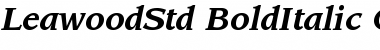 ITC Leawood Std Bold Italic Font