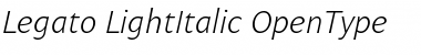 Legato Light Italic Font