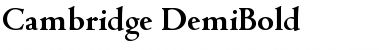 Cambridge-DemiBold Regular Font