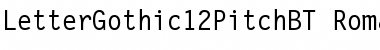 Letter Gothic 12 Pitch Regular Font
