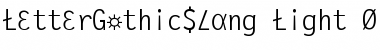 Download LetterGothicSlang Font