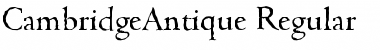 Download CambridgeAntique Font