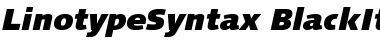 LinotypeSyntax BlackItalic Font