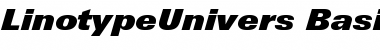 LinotypeUnivers BasicXBlackItalic Font