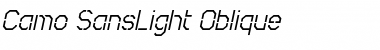 Download Camo SansLight Oblique Font