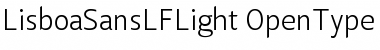 Lisboa Sans LF Light Regular Font