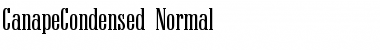 CanapeCondensed Normal Font