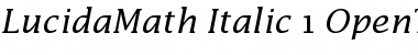 Lucida Math Italic