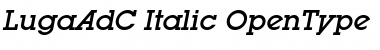 LugaAdC Italic Font