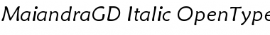 Maiandra Italic Regular Font