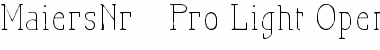 Maiers Nr.21 Pro Light Font