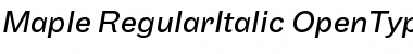 Maple Regular Italic Font