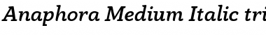 Anaphora  Trial Medium Italic Font