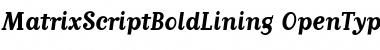 Download MatrixScriptBoldLining Font