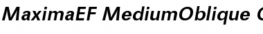 MaximaEF MediumOblique Font