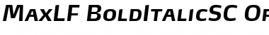 MaxLF-BoldItalicSC Regular Font
