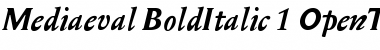Mediaeval BoldItalic Font