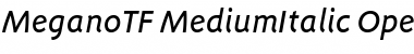Download MeganoTF-MediumItalic Font