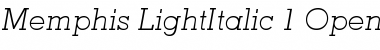 Memphis Light Italic Font