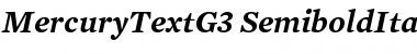 Mercury Text G3 Semibold Italic Font
