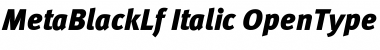 Meta Black Lf Italic Font