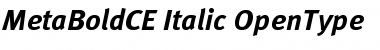 MetaBoldCE Italic Font