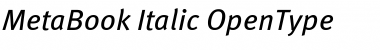 Meta Book Italic Font
